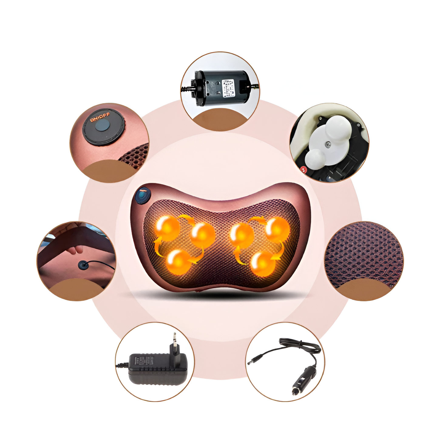 وسادة تدليك كهربائية للرقبة والجسم Electric Neck & Body Massage Pillow